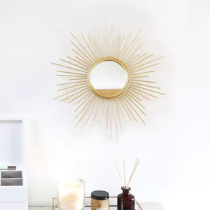 Miroir mural en fer moderne Sunburst Art Decor Personnalisable Design Style Métal Fer Sunburst Wall Mightr Art Decor - Product Image 1