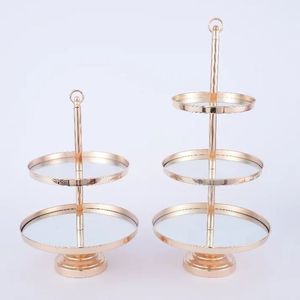 TQC Aluminum <b>Casted</b> 3-Tier <b>Hand</b> Engraved Eco-Friendly Round Cake Stand Dishwasher Safe Reasonable Low Price Commonly Used Hotels - Product Image 2
