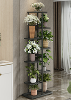 Support pour plantes, étagère à fleurs en métal à plusieurs niveaux, support de présentation pour plantes suspendues, support de plante en fer de style nordique luxueux, décoration intérieure