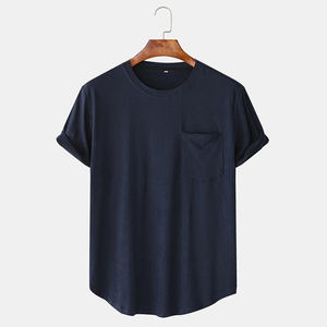 2024 fabricant personnalisé hommes T-Shirt décontracté coupe ajustée séchage rapide haute qualité manches longues longueur uni tricoté tissu - Product Image 5