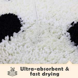 Tappetino da <span class=keywords><strong>bagno</strong></span> bianco <span class=keywords><strong>nero</strong></span> lavabile antiscivolo divertente <span class=keywords><strong>tappeto</strong></span> da <span class=keywords><strong>bagno</strong></span> carino tappetino da <span class=keywords><strong>bagno</strong></span> Ultra morbido <span class=keywords><strong>tappeto</strong></span> assorbente in microfibra - Product Image 6