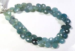 Cuentas Facetadas de Granidierita Natural de 7-8 mm, Forma de Corazón Verde, para Joyería, Hilo de 8 Pulgadas - Product Image 4