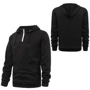 เสื้อวอร์มผ้าฝ้าย100% มีฮู้ดโอเวอร์ไซส์เนื้อผ้าระบายอากาศได้ดีมีซิปรูด1/4สี่ด้าน - Product Image 1