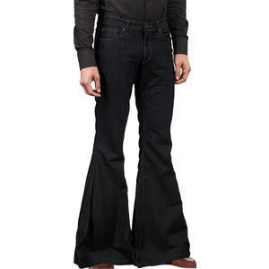 กางเกงวอร์มทรงหลวมสำหรับผู้ชายกางเกงขาบานสตรีทแวร์ทรงหลวมโลโก้ออกแบบได้ตามต้องการ - Product Image 1