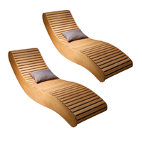Chaise longue de plage, transat de piscine, lit de jardin, mobilier d'extérieur en bois massif, couleur personnalisée