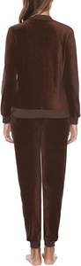 Ensemble de survêtement 2 pièces pour femme, coupe ajustée, confortable, en velours - Product Image 5