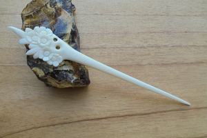 Horquilla para el Cabello Hecha a Mano Tradicionalmente con Hueso Animal Natural, Ecológica, Estilo Moderno, Soporte para Moño, Accesorios Étnicos para el Cabello al por Mayor - Product Image 6