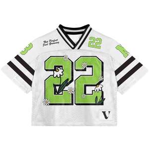 Maillot de football rétro américain de haute qualité pour hommes personnalisé France Streetwear vêtements de football Boxy en maille de sublimation de haute qualité - Product Image 5