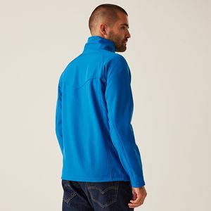 Veste Softshell Bleue Respirante et Coupe-Vent de Haute Qualité avec Logo OEM Personnalisé 2026, Col Montant, Veste d'Hiver pour Hommes pour Activités de Plein Air - Product Image 3