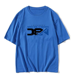 Color azul oscuro Empresa de alta calidad Logotipo promocional Impreso Adulto 180g Blanco 100 Algodón Unisex Camisetas personalizadas para hombres. - Product Image 1