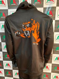 Veste en Laine d'Hiver Grande Taille Manches en Cuir de Mouton Broderie Côtes Boutons en Acier Respirant Coton Chaud Style Motard Letterman - Product Image 2