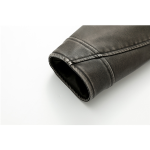 OEM Best Selling <b>Women's</b> Solid Black Winter Genuine <b>Leather</b> <b>Bomber</b> <b>Jacket</b> Wholesale Heated Breathable Zipper High Street Fashion - Product Image 3