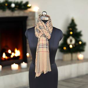 Modern Luxury Plaid Cashmere Pashmina Shawl Soft Winter <b>Wrap</b> Fashion <b>Scarf</b> for Women Party Wear Accessory Wholesale - Product Image 2