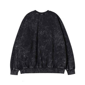 Sweat-shirts à capuche pour hommes, couleurs personnalisées, hiver, uni, délavé à l'acide, 380GSM, 100% coton, impression numérique personnalisée, basiques - Product Image 2