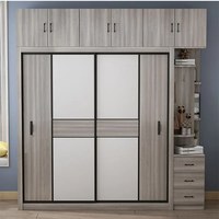 Meilleure vente-Armoire en bois au design moderne Personnaliser la taille Économique Dressing Garde-robe Placard Meubles de chambre à coucher