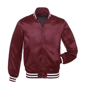 แจ็กเก็ตเบสบอลทิ้งระเบิดผ้าซาตินสำหรับทุกเพศสไตล์สตรีทน้ำหนักเบาออกแบบได้ตามต้องการ - Product Image 1