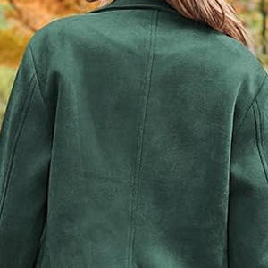 Veste en cuir daim Pu dans un look élégant à bas prix Nouvelle arrivée Design Femmes Vestes en cuir suédé à vendre - Product Image 6