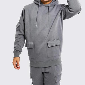 Sudadera con Capucha de Primera Calidad para Hombre, Diseño Completo con Estampado, Parches Bordados Desgastados, Chándal Informal Personalizado - Product Image 3