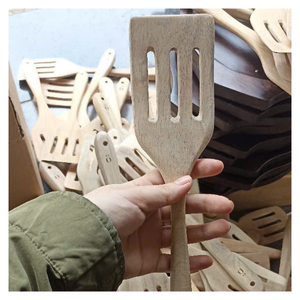 Cucharas de madera natural para cocinar todos los días, revolver arroz, sopas, salsas, servir comidas y exhibiciones decorativas - Product Image 6