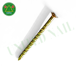 1-3/8 "x 0.81 clous en acier plaqué jaune tige de vis résistant à la corrosion Performance longue durée pour le travail du bois Top Choice Supplies - Product Image 1