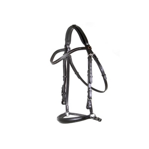 Bridon en cuir pour cheval avec design anatomique et sangles réglables pour l'équitation - Product Image 1