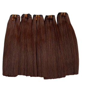 Extensions de cheveux vierges 100% Remy, cheveux humains du Vietnam, en vrac, avec double trame machine - Product Image 1