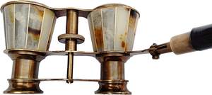 Lunettes d'opéra de 2.5 pouces pour adultes avec poignée-lunettes d'opéra Captain nacre en laiton massif - Product Image 4