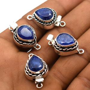 ต่างหูเงินโบราณทรงหยดน้ำ Lapis Lazuli กล่องอัญมณีมีตะขอเกี่ยว PREM bhaya B628 1เส้น2เส้น3เส้นส่วนประกอบทำเครื่องประดับ - Product Image 1