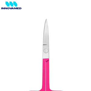 Ciseaux à ongles à cuticules en acier inoxydable imprimés à la main de conception personnalisée de poignée de couleur rose PAR INNOVAMED - Product Image 6