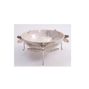 Venta caliente elegante cuenco de acero inoxidable respetuoso con el medio ambiente Metal Chocolate dátiles caramelo servir plato soporte de diseño de flores - Product Image 3