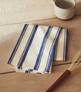 Serviette de cuisine en coton absorbant, Aqua, rouge, multi-rayures, disponible à prix de gros. - Product Image 2