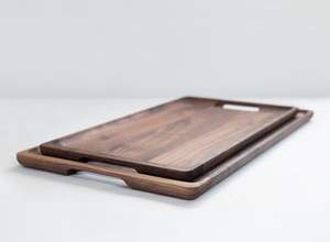 Plateau de service en bois de grande qualité dernier design plateau fait main forme et taille personnalisées plateau de service à thé et à café - Product Image 3