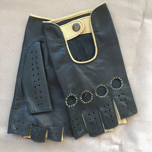 Gants de cyclisme unisexes, gants de vélo, de moto, de sport, demi-doigts, matériaux de qualité supérieure, style cuir, gants en provenance du Pakistan - Product Image 2