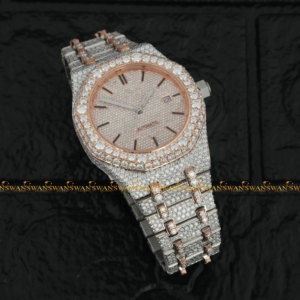 Reloj inteligente elegante para hombre, diamantes de moissanita de corte brillante, cristal de fecha de acero inoxidable exquisitamente elaborado, la mejor opción - Product Image 5