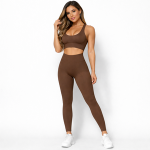 ชุดออกกำลังกายไร้รอยต่อสำหรับผู้หญิง พรีเมียม ผลิตจากผ้าที่ยืดหยุ่นสูง ระบายอากาศได้ดี เหมาะสำหรับโยคะ การฝึกซ้อม และการใช้ชีวิตแบบแอคทีฟ - Product Image 2