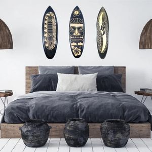 Décor d'art mural de planche de surf fait à la main écologique hawaïen sculpté en bois personnalisable contrôlé par QC - Product Image 2