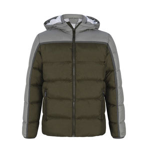 <b>Men</b> Windproof zip up puffy <b>Coat</b> <b>Hooded</b> customized windbreaker bomber <b>Men</b> Puffer insulated puffy Jacket <b>coat</b> OEM - Product Image 5