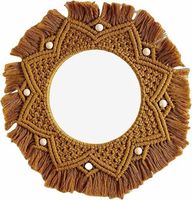 Miroir mural en macramé décoratif fait à la main avec un design unique de franges, design personnalisé, qualité supérieure, en vente pour la maison et le bureau