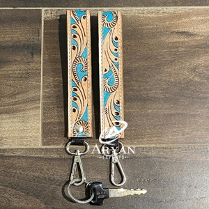 LLavero de pulsera de cuero de vaca duradero de lujo recién llegado, llavero de coche con cordón personalizado de alta calidad, correas de muñeca para mujer - Product Image 1