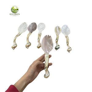 Tenedores de Fruta Hechos a Mano con Conchas Marinas Naturales, Mango con Incrustaciones de Perlas Rosas, Palillos para Cócteles Ecológicos, Juego de Cubiertos Pequeños para Postres - Product Image 5
