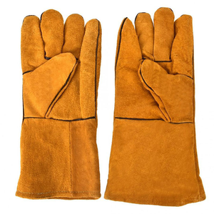 Service OEM Gants de travail en cuir de sécurité industrielle pour hommes Fonction anti-coupure Protection des mains de construction Réglable - Product Image 1