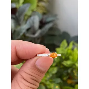 Natural Oval Citrine Stone <b>Ring</b> <b>925</b> Sterling <b>Silver</b> Handmade Gemstone <b>Ring</b> Wholesale Jewelry Supplier - Product Image 2
