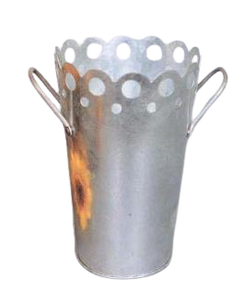 Maceta de jardín cónica de Metal gris personalizada, patrón martillado con recubrimiento en polvo para decoración de jardín y hogar, macetas y macetas - Product Image 4