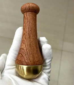 Baguette de massage Kansa en bois avec logo personnalisé Baguette de massage Kansa ayurvédique double face de bonne qualité par glowin fashion - Product Image 3