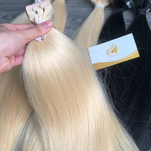 100% Extensions alignées de cuticules vierges italiennes couleur claire droite HD dentelle Style vague donneur unique blanchi Bundle ruban adhésif - Product Image 1