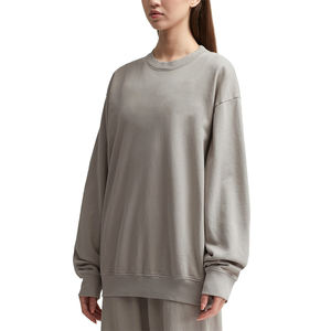 Sudadera de Manga Larga con Cuello Redondo y Hombros Caídos, Bordada, con Logotipo Personalizado, Fabricada en Pakistán, de Alta Calidad OEM - Product Image 2