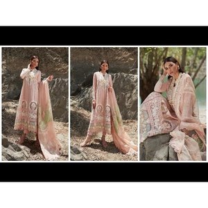Conjunto de Traje de Lujo Crimson X Saira Shakira 2024 para Mujer, Chikkankari Affair-D2 B-TC-639, Material de Lino - Product Image 2