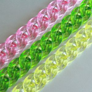 ห่วงโซ่เรซินใสขนาดใหญ่สีสันสดใสสำหรับตกแต่งแขวนผนังโครงการ DIY อุปกรณ์แบ่งห้องและม่าน