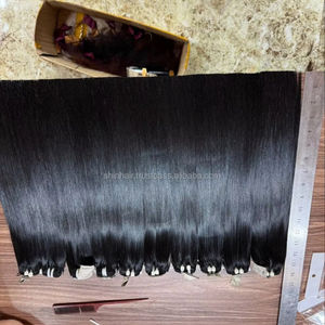 Perruques de cheveux humains 30 pouces faisceaux de cheveux bruts Vietnam os droit Super Double dessiné cheveux crus tissages frontaux complets - Product Image 1