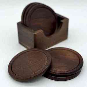 Vente chaude Conception personnalisée Ensemble de sous-verres en bambou Fabriqué Prix raisonnable Noyer Sesham Bois Artisanat de l'Inde Tapis Tampons - Product Image 3